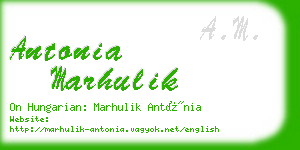 antonia marhulik business card